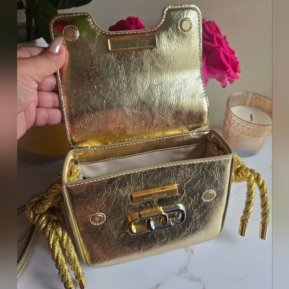 EUC Marc Jacobs J-Link Mini Metallic Gold Crossbody Shoulder Mini Bag - Picture 7 of 11